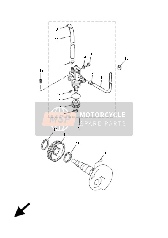 Yamaha CW50L BWS 2009 Oil Pump for a 2009 Yamaha CW50L BWS